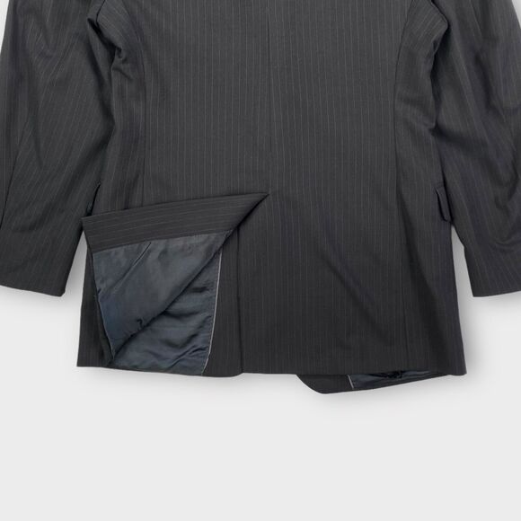 Brooks Brothers Blazer Mens 40R Slim Pinstripe 346 Stretch Black Sport Jacket - Picture 10 of 16